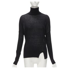 VINCE black viscose classic turtleneck long sleeves sweater XS