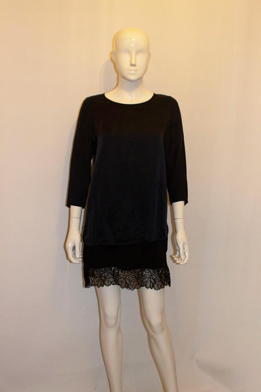 Vince Blue Silk Top For Sale 1