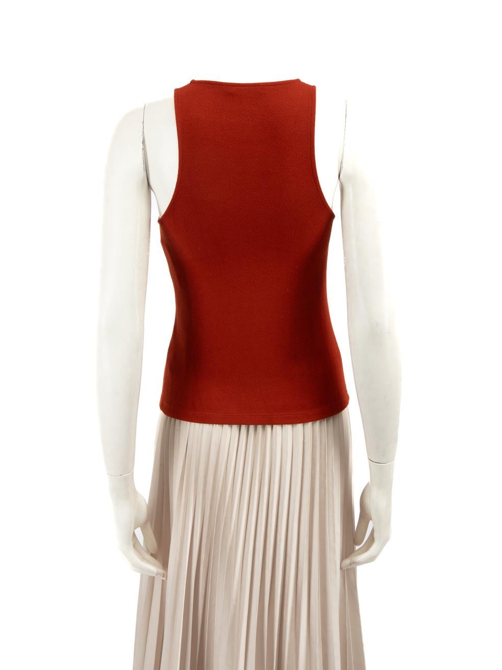 Vince Brick Red Tank Top Size S In New Condition For Sale In London, GB