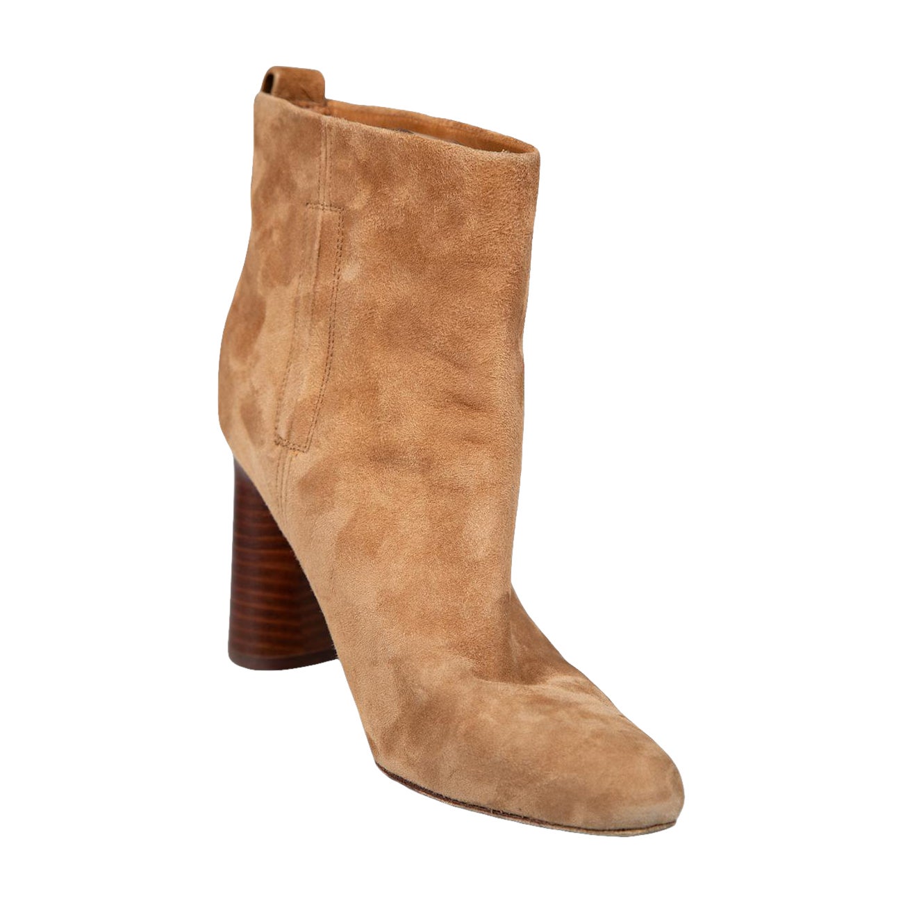 Vince Brown Suede Block Heel Boots Size US 7