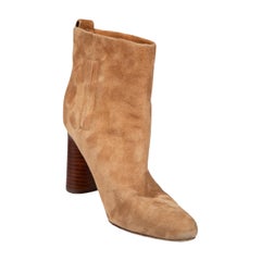 Vince Brown Suede Block Heel Boots Size US 7