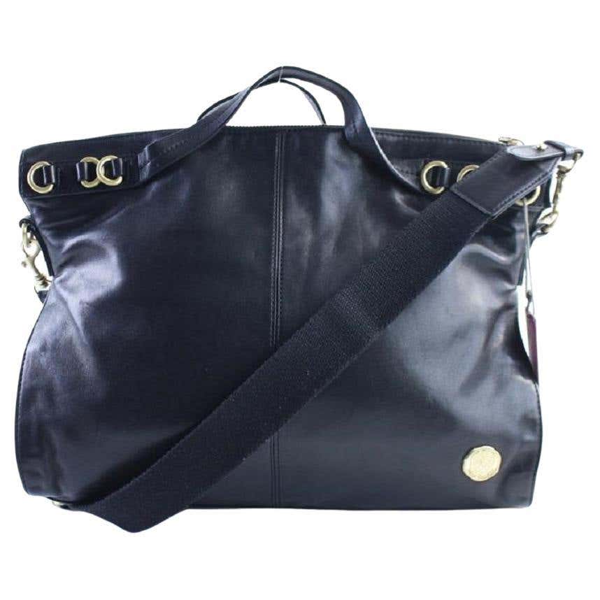 Vince Camuto Black Leather 2way Tote Bag 14MR0320 For Sale at 1stDibs ...