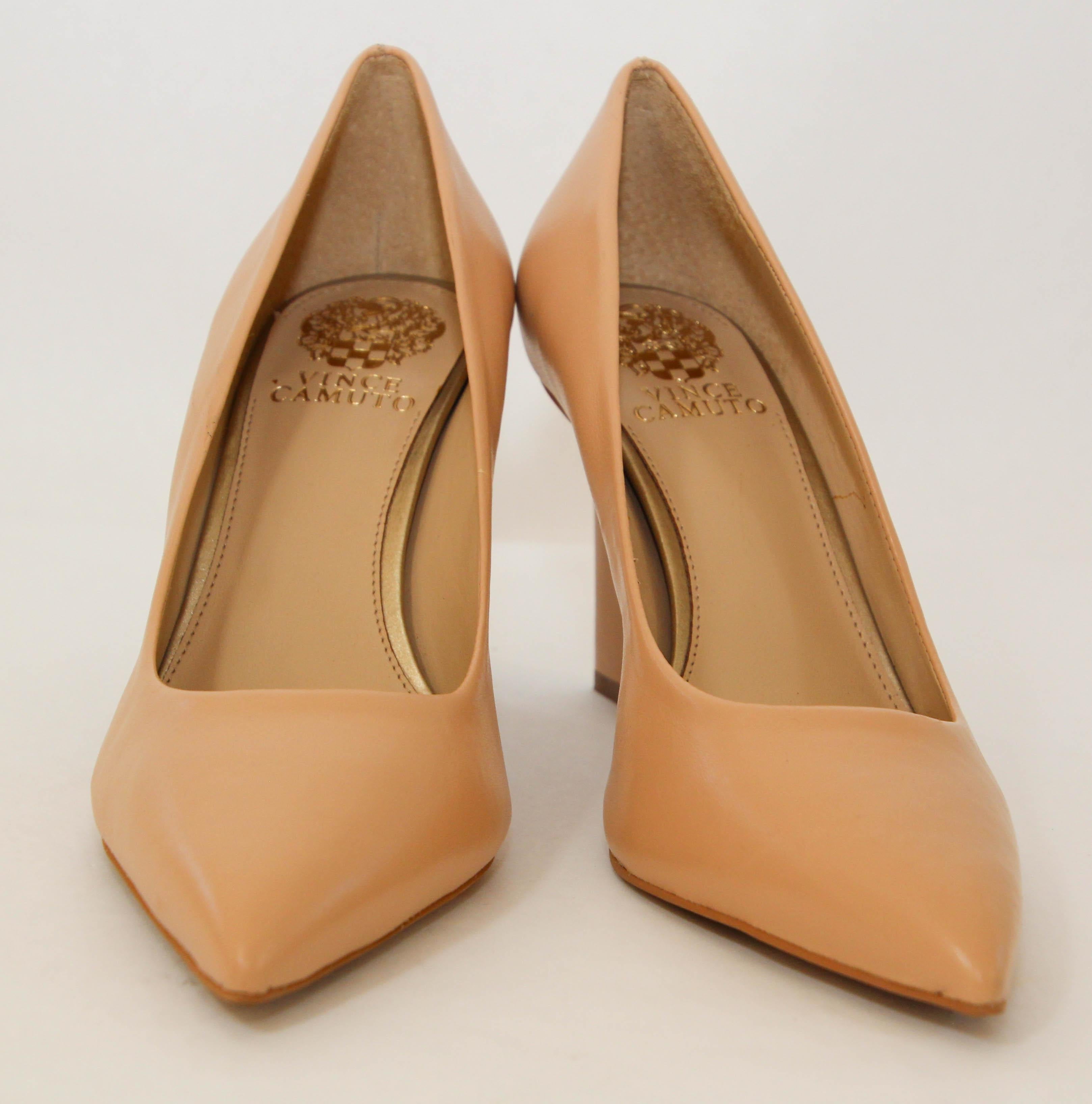 Vince Camuto Tan Leather Heel Pointed Toe Pump size 8.5  For Sale 6