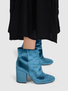 Vince Camuto Teal Velvet Ankle Boots Size US 9