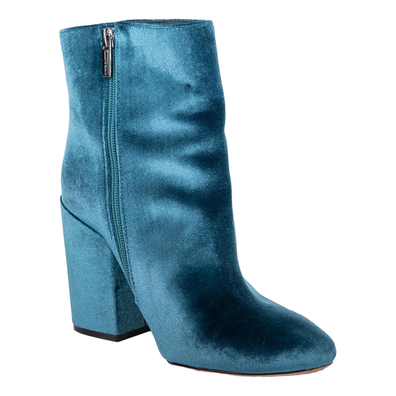 Vince Camuto Teal Velvet Ankle Boots Size US 9 im Angebot