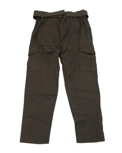 Pantalones cargo Vince de lino negro
