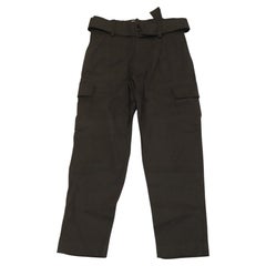 Pantalones cargo Vince de lino negro