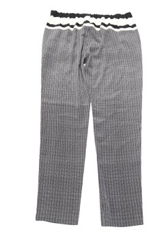 Vince Checked Drawstring Pants in Black Silk