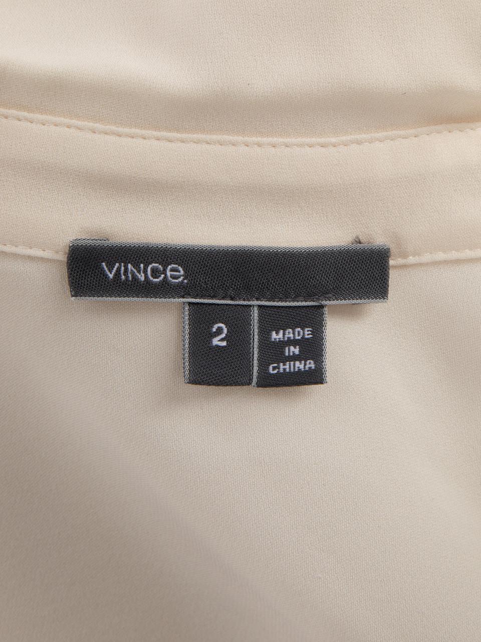 Vince Cream Button Up Drawstring Jumpsuit Size XS For Sale 2