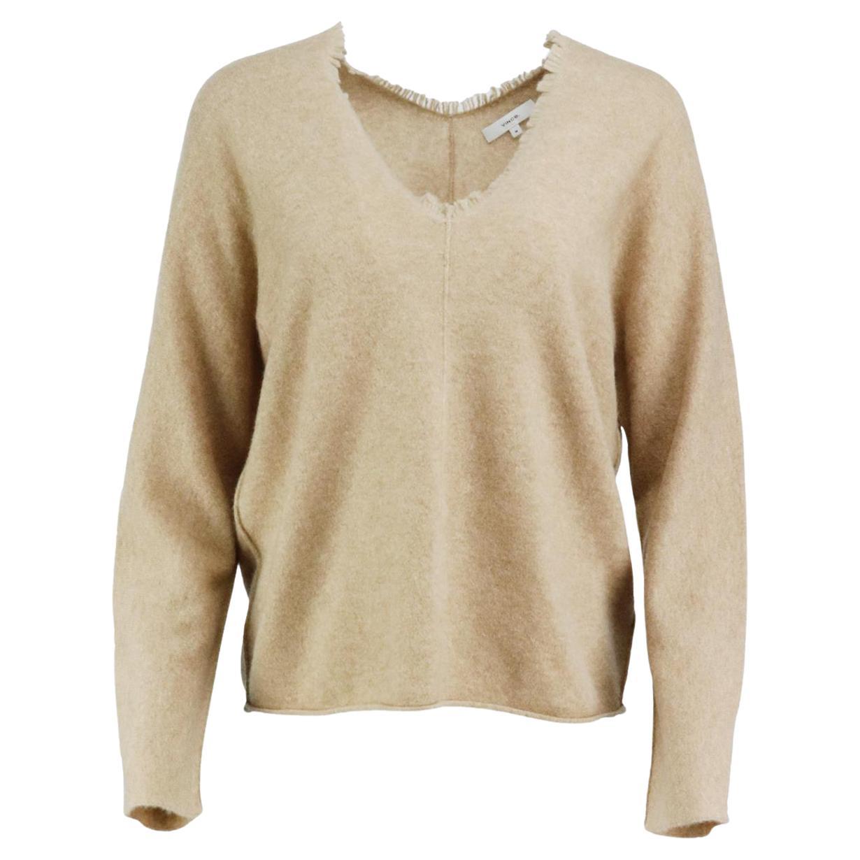 Vince Fringed Cashmere Sweater Medium 