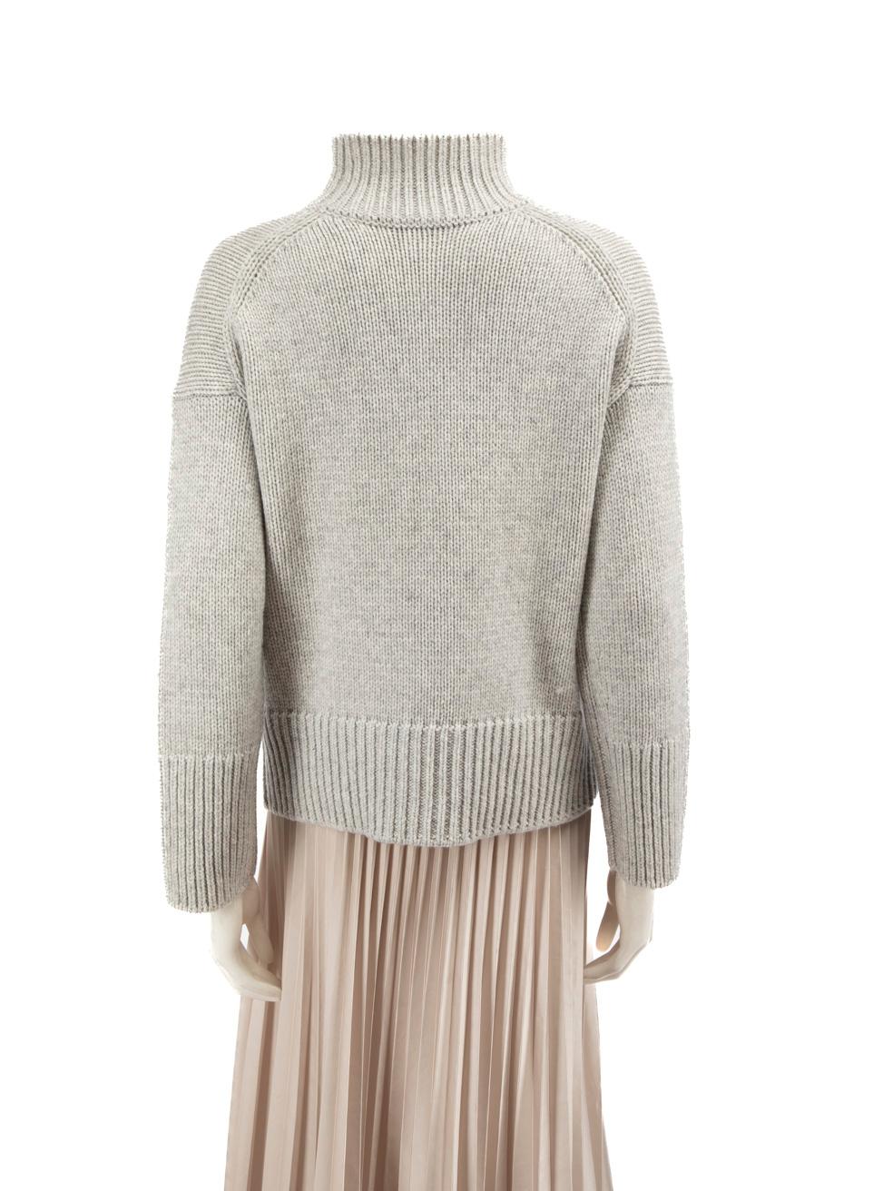 Gray Vince Grey Wool High Neck Jumper Size XS For Sale