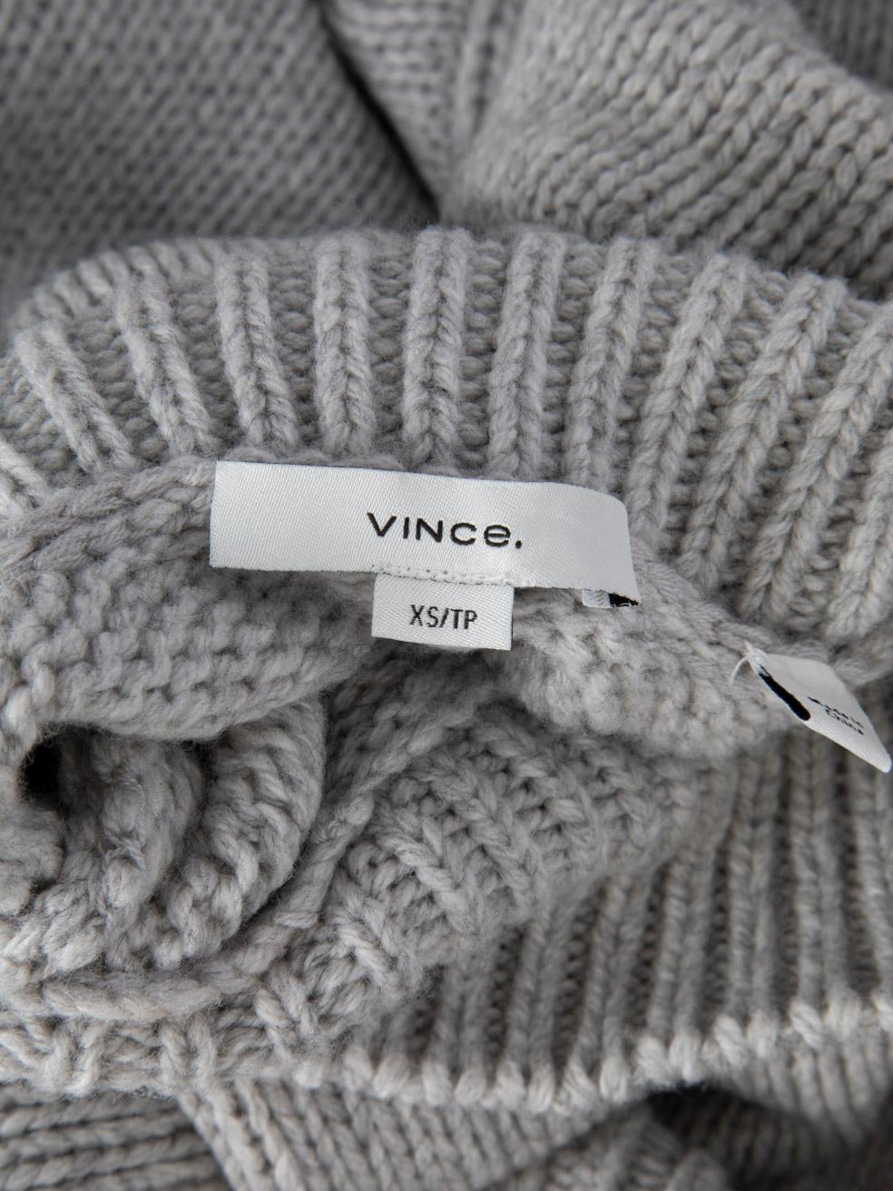 Women's Vince Grey Wool High Neck Jumper Size XS For Sale