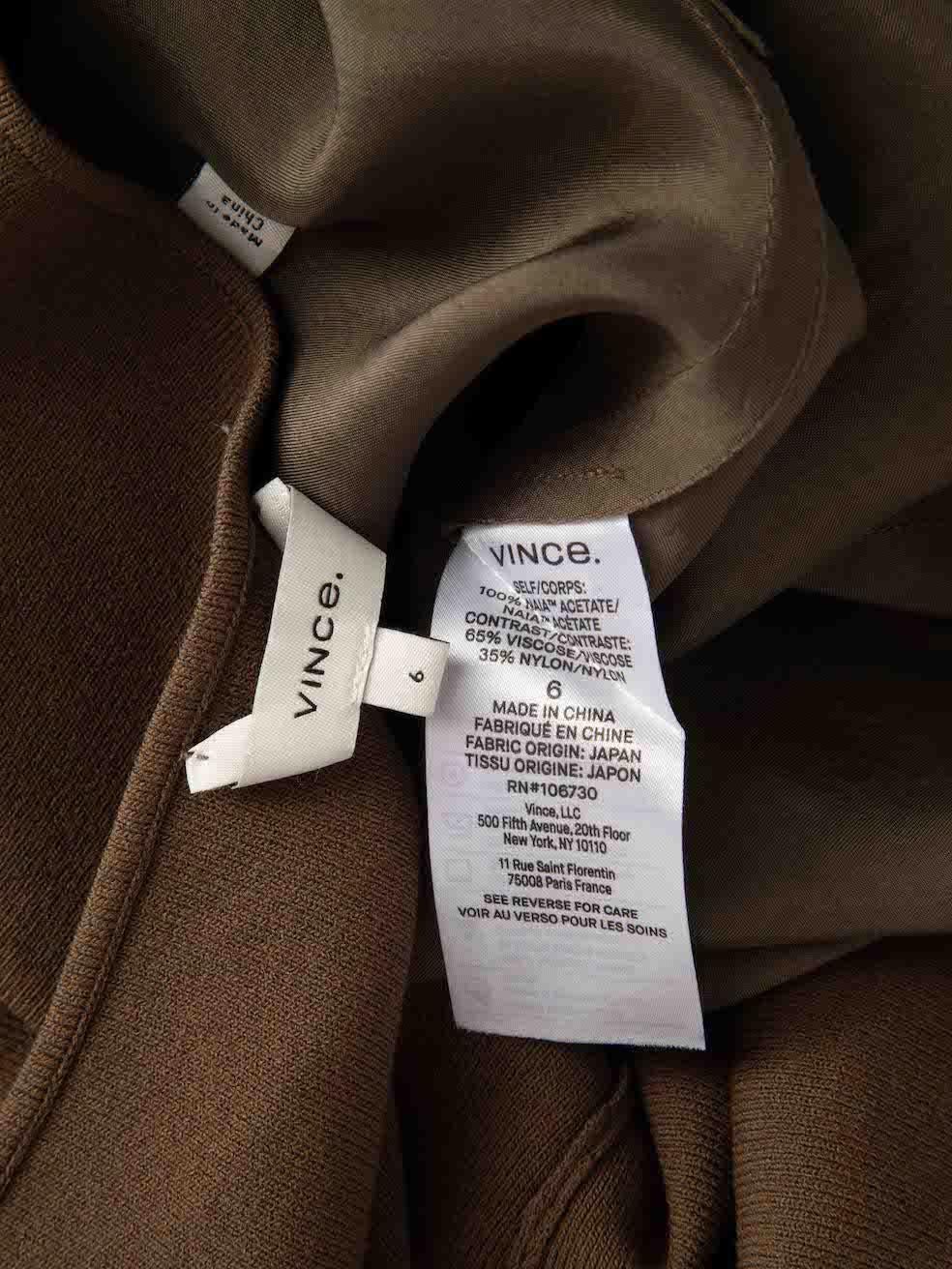 Vince Khaki Halterneck Maxi Dress Size M For Sale 1