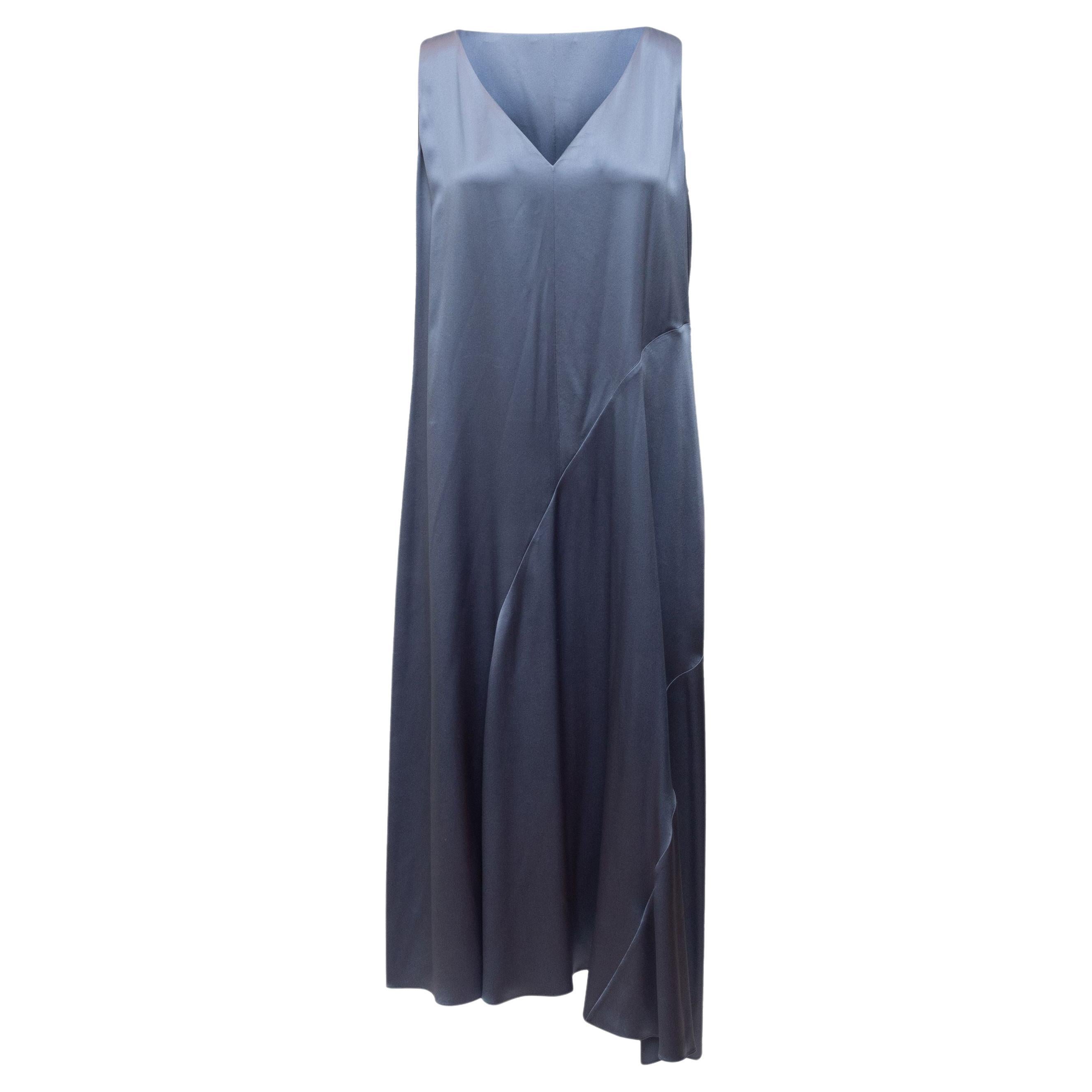 Vince Light Blue Silk Sleeveless Midi Dress
