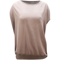 Camisa holgada Vince de seda gris