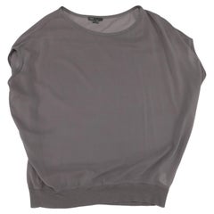 Camisa holgada Vince de seda gris