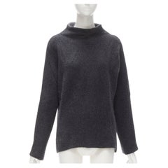 VINCE Merinowolle-Kaschmir-Mischung Rippenstrick Pullover mit übergroßem Hals XS