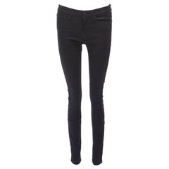 VINCE pantalón vaquero pitillo de cintura media en jacquard arrugado azul marino 27
