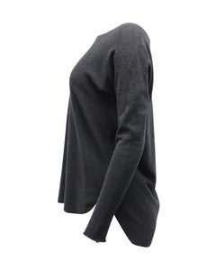 Vince-Pullover mit U-Ausschnitt aus grauem Kaschmir