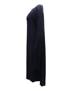 Robe droite Vince en coton bleu marine