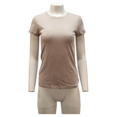Vince Short Sleeve Tee in Beige Cotton