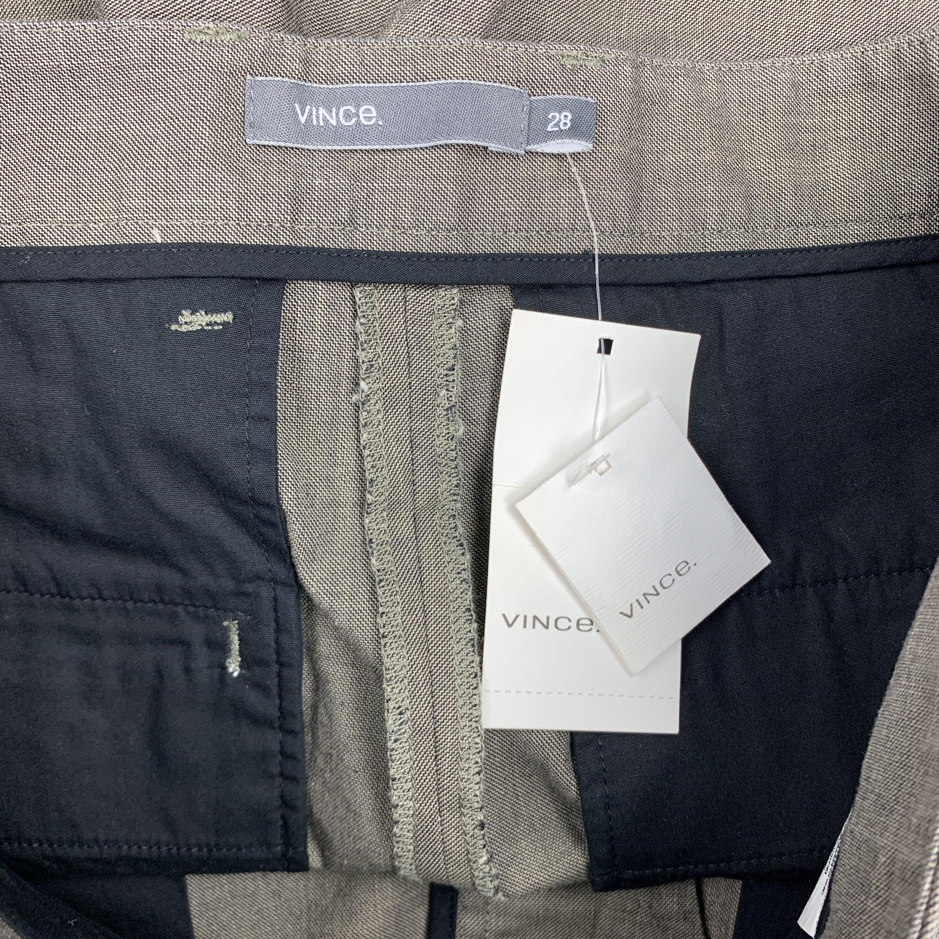 Men's VINCE Size 28 Slate Cotton Zip Fly Shorts For Sale