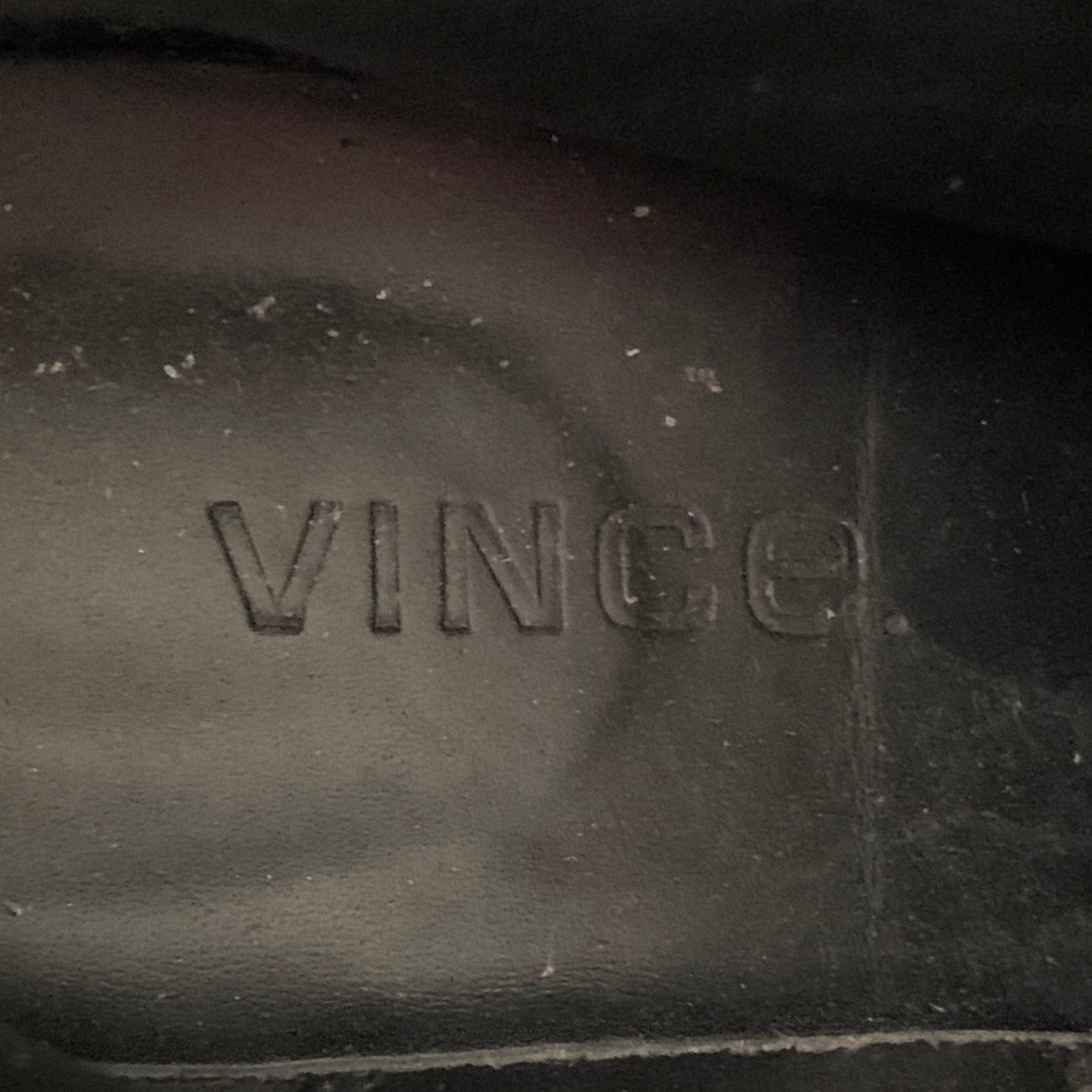 VINCE Size 7.5 Grey Brown Suede Chunky Heel Boots For Sale 3