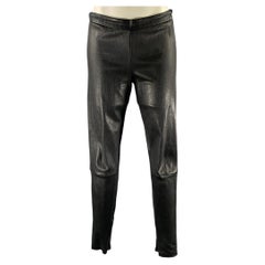 Leggings in pelle nera VINCE taglia M