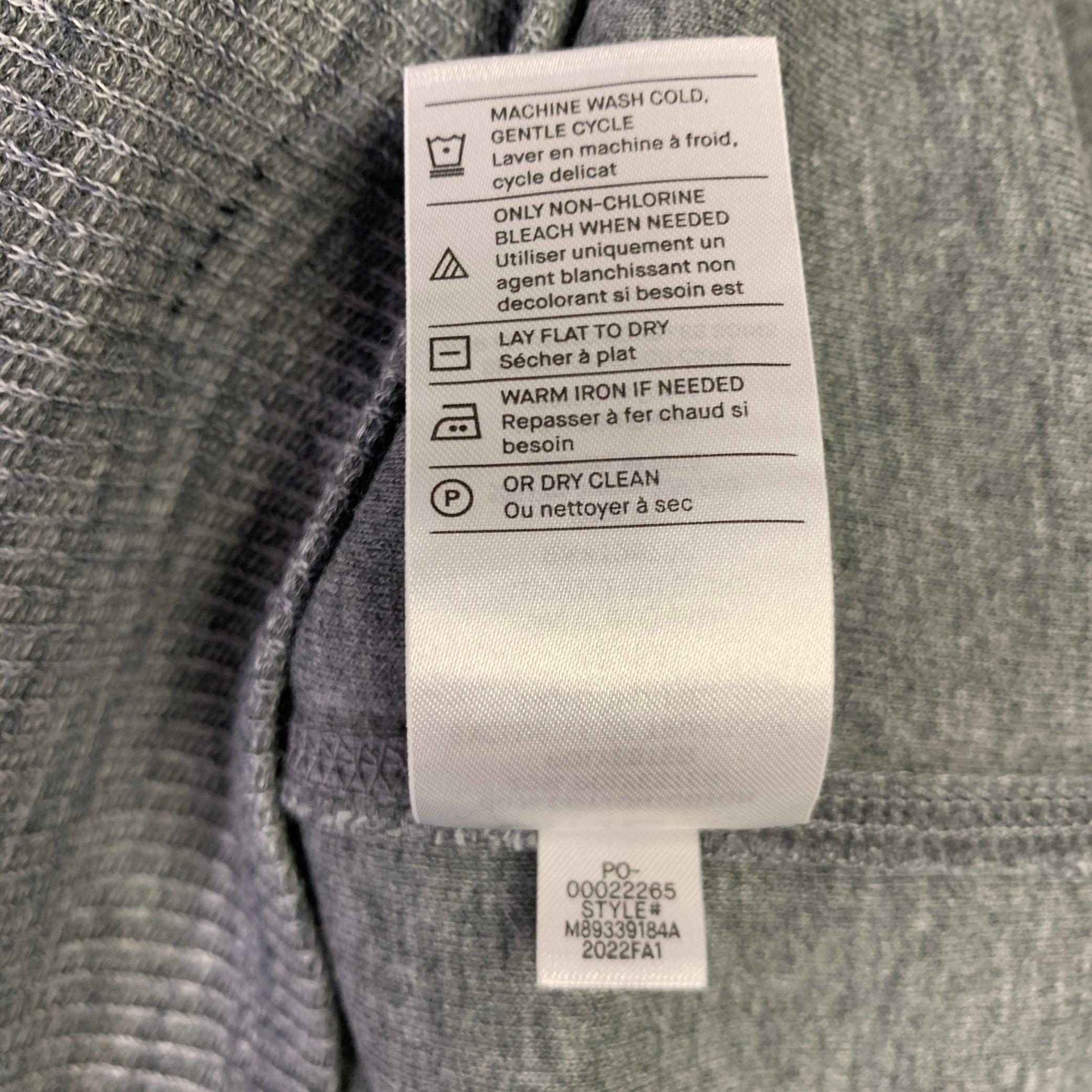 VINCE Size M Grey Knit Cotton Polyester Crew Neck Pullover For Sale 2