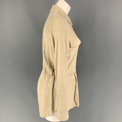 VINCE Size S Beige Suede Parka Jacket