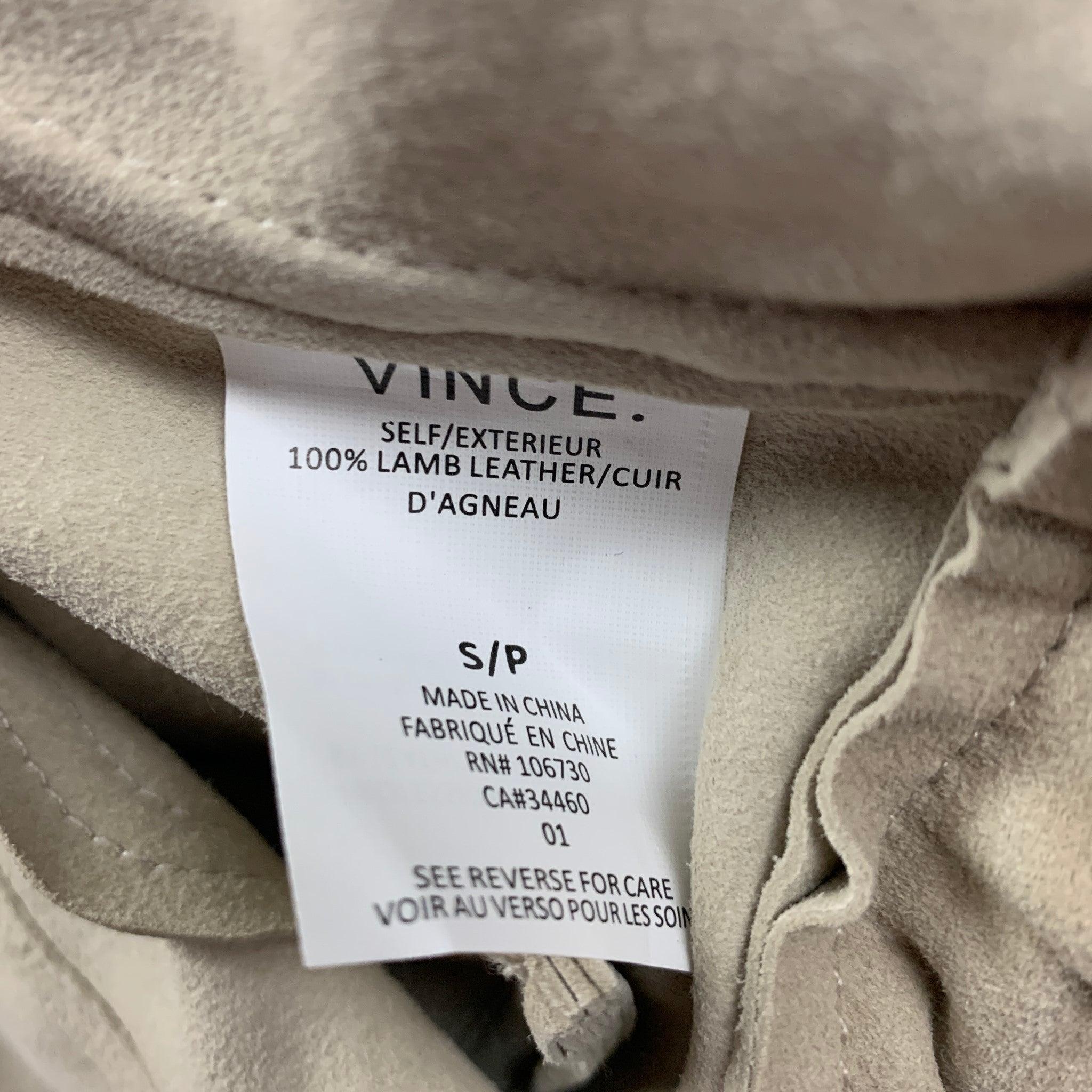Women's VINCE Size S Beige Suede Parka Jacket For Sale
