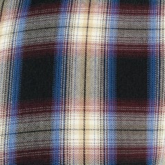 VINCE Size S Black Red Plaid Cotton Blend Spread Collar Long Sleeve Shirt