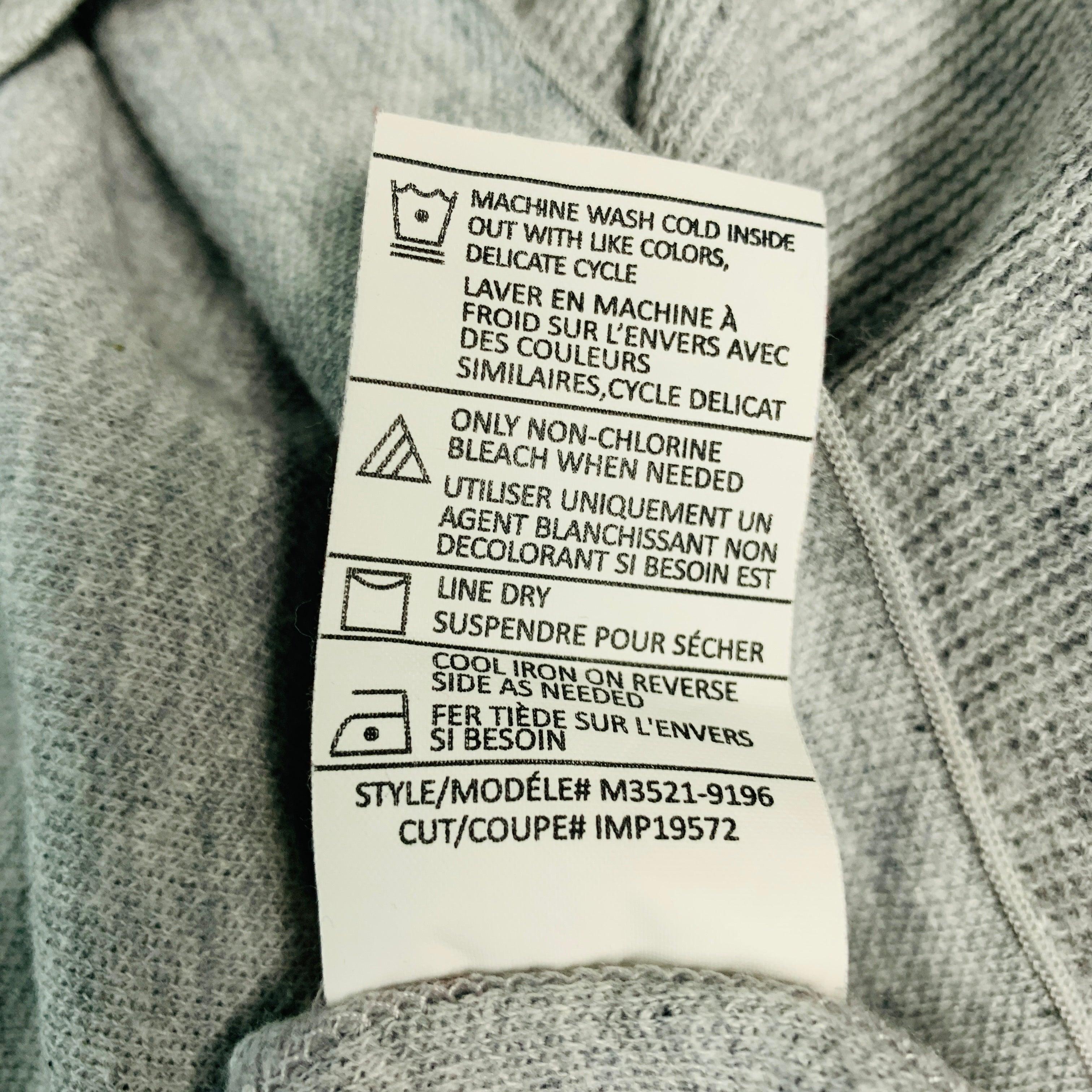 VINCE Size S Grey Textured Cotton Blend Hoodie Sweatshirt For Sale 1
