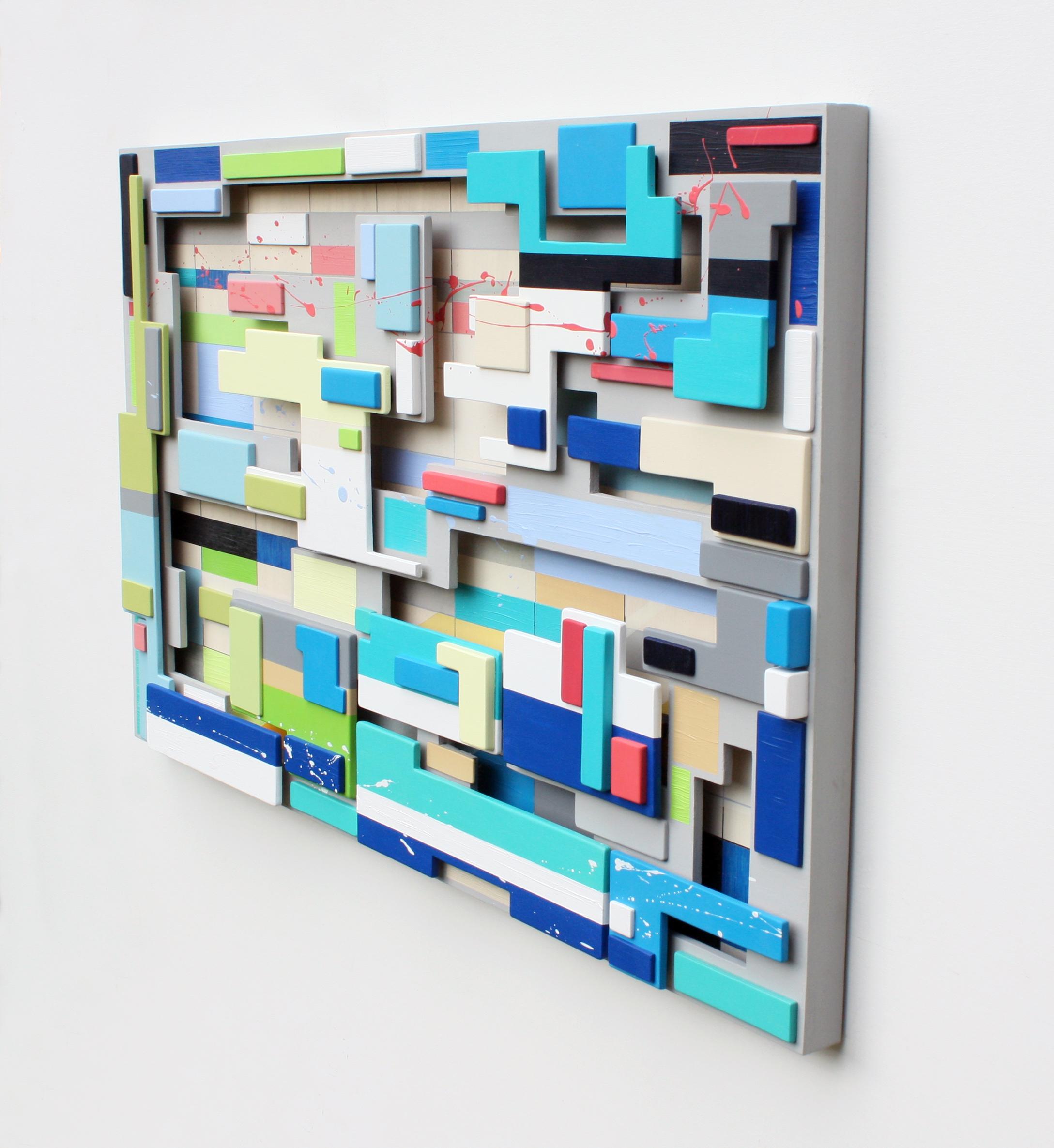 Livelli di griglia - Mixed Media Art Astrattismo geometrico di Vince Smith