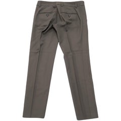 Vince Straight Cut Trousers in Brown Wool