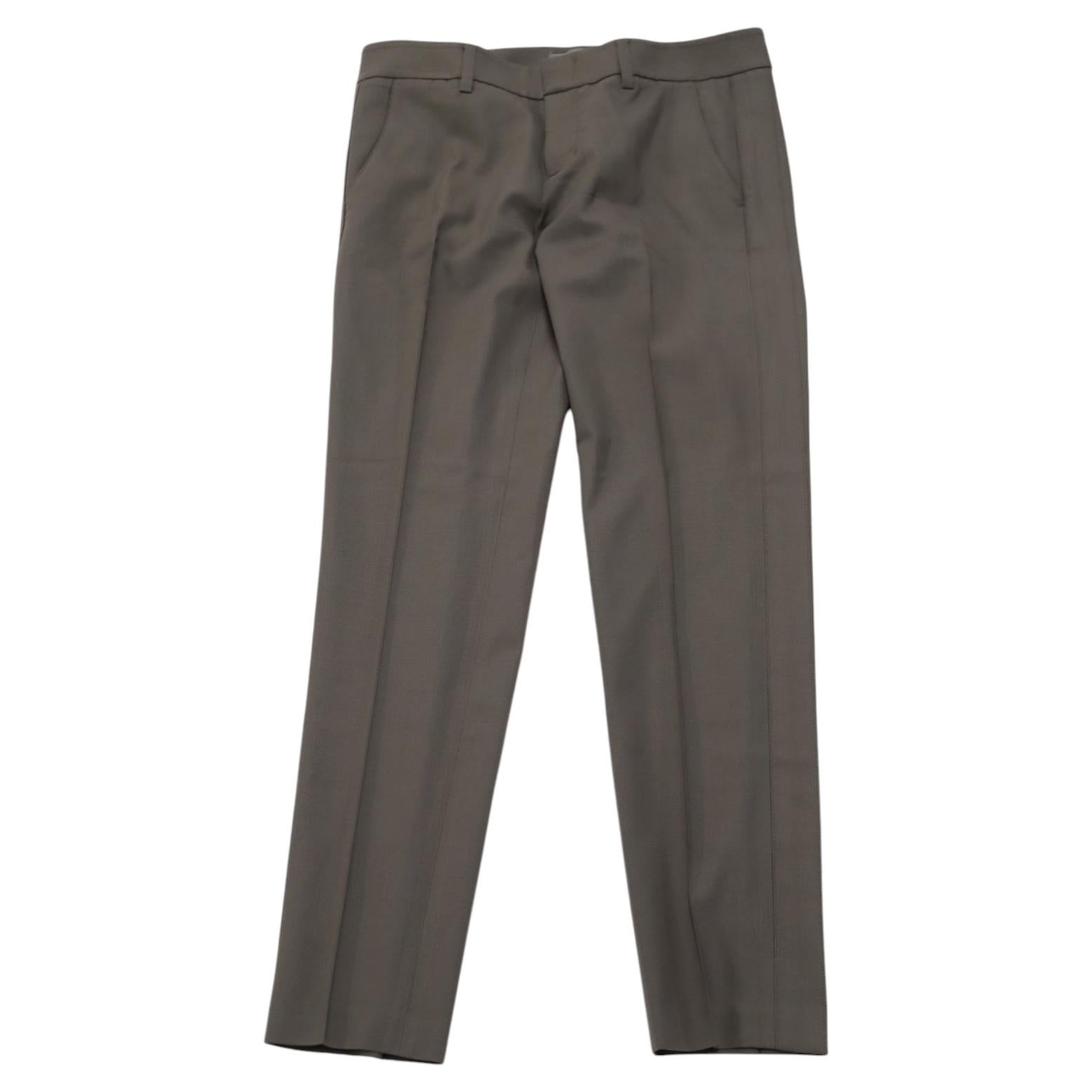 Vince-Hose mit geradem Schnitt aus brauner Wolle