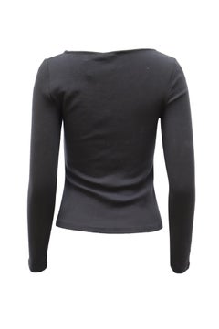 Chemise Vince à encolure en cœur, en Tencel noir