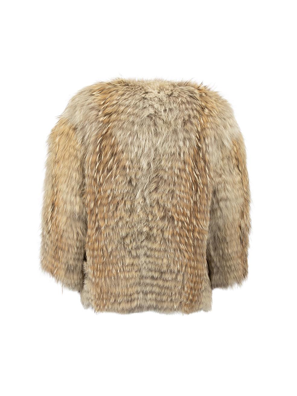 Vince Women's Brown Coyote Fur Jacket In Good Condition In London, GB