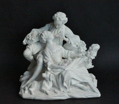 Vincennes-Sèvres Group of "Les Mangeurs des Raisins, " circa 1752-1755