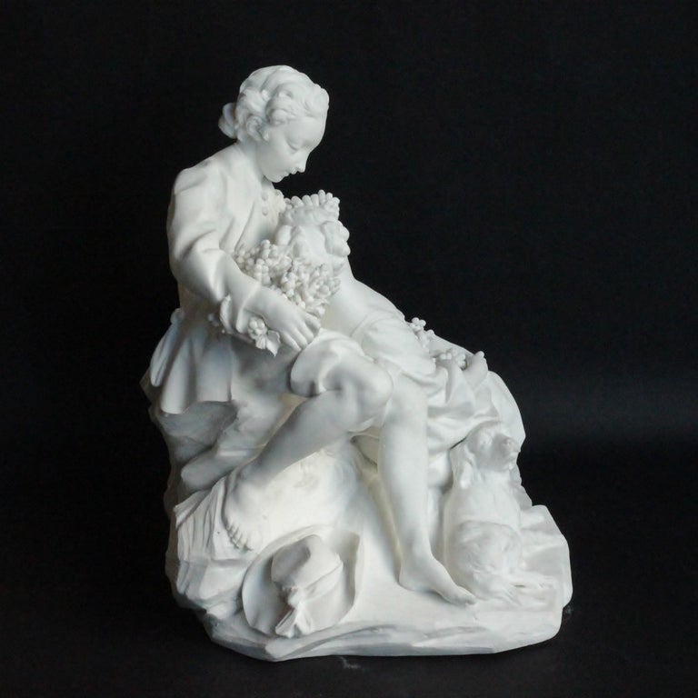 Lot - A Locré & Russinger porcelain figure of a gardeners companion