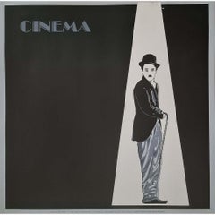 Retro 1986 screen print by Silvio Zamorani - Charlie Chaplin - Cinema