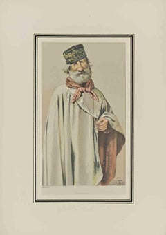 Revolution (Portrait of G. Garibaldi) - Lithograph by Vincent Brooks - 1878