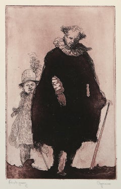 Man with a Ruff, Modern Etching and Aquatint by Vincent Capraro