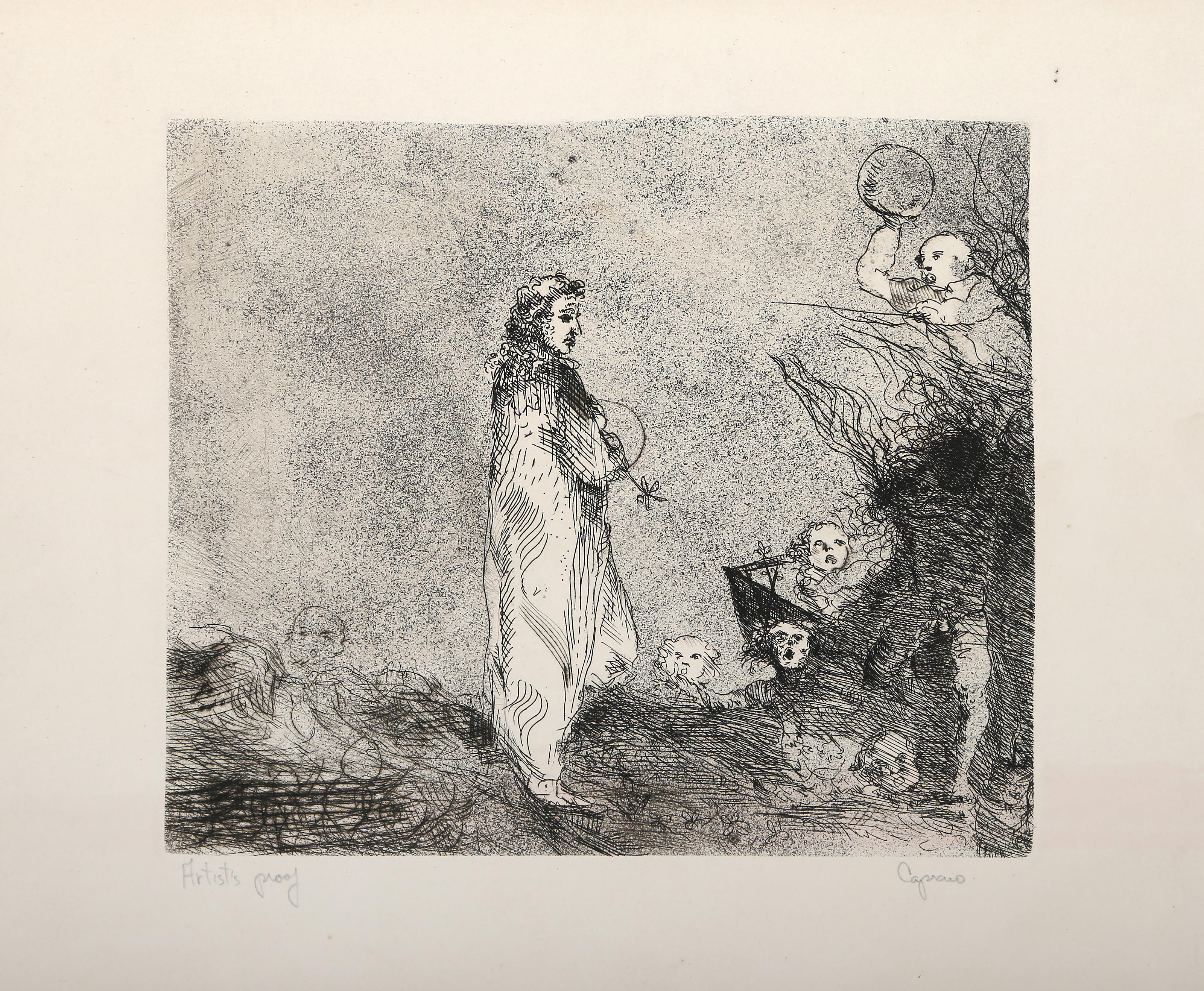 Prophet, Modern Etching by Vincent Capraro For Sale 1