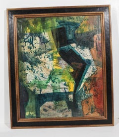 Original Midcentury Abstract Painting