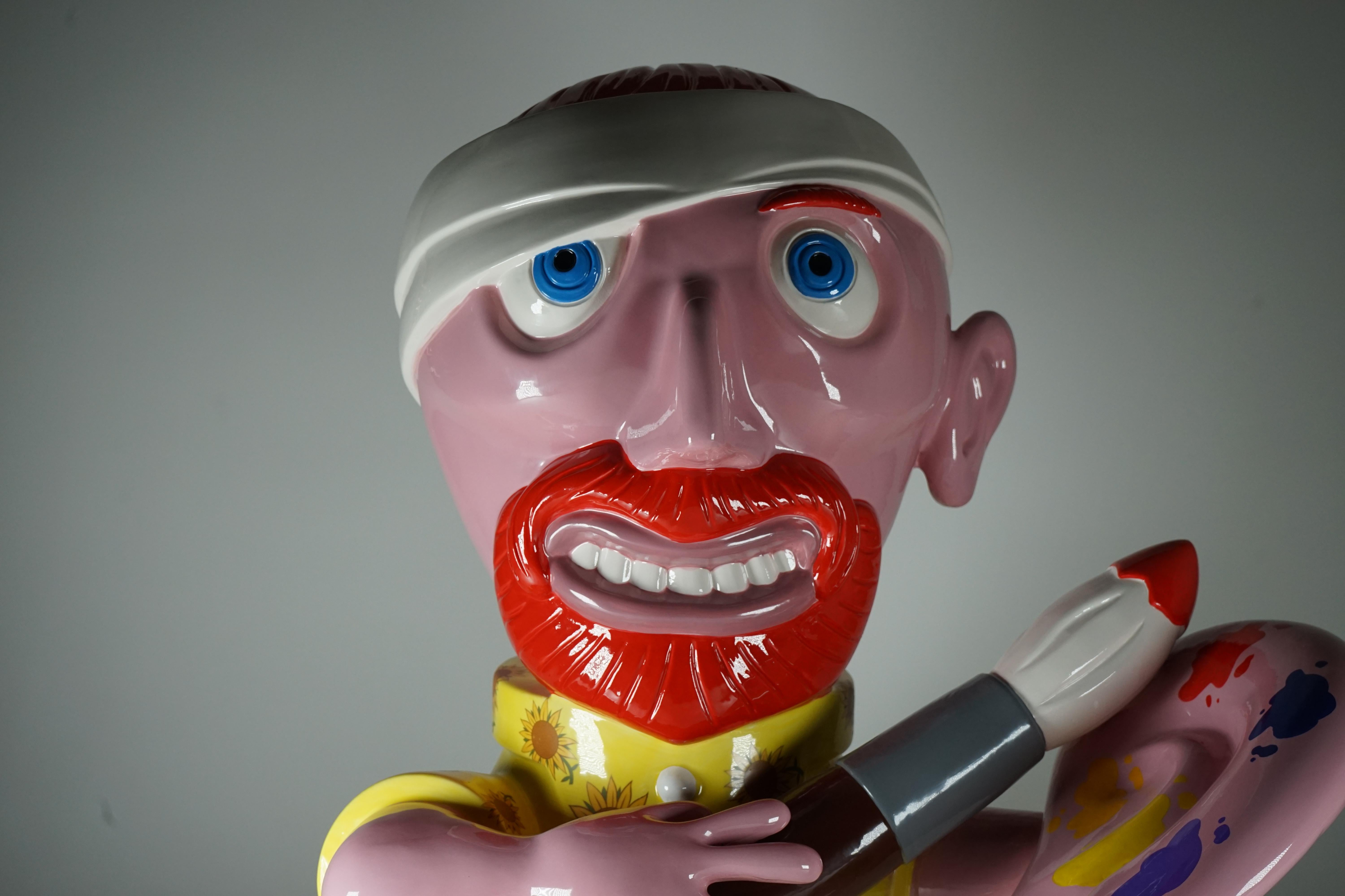 Italian Vincent Ceramic Sculpture by Massimo Giacon for Superego Editions, Italy For Sale