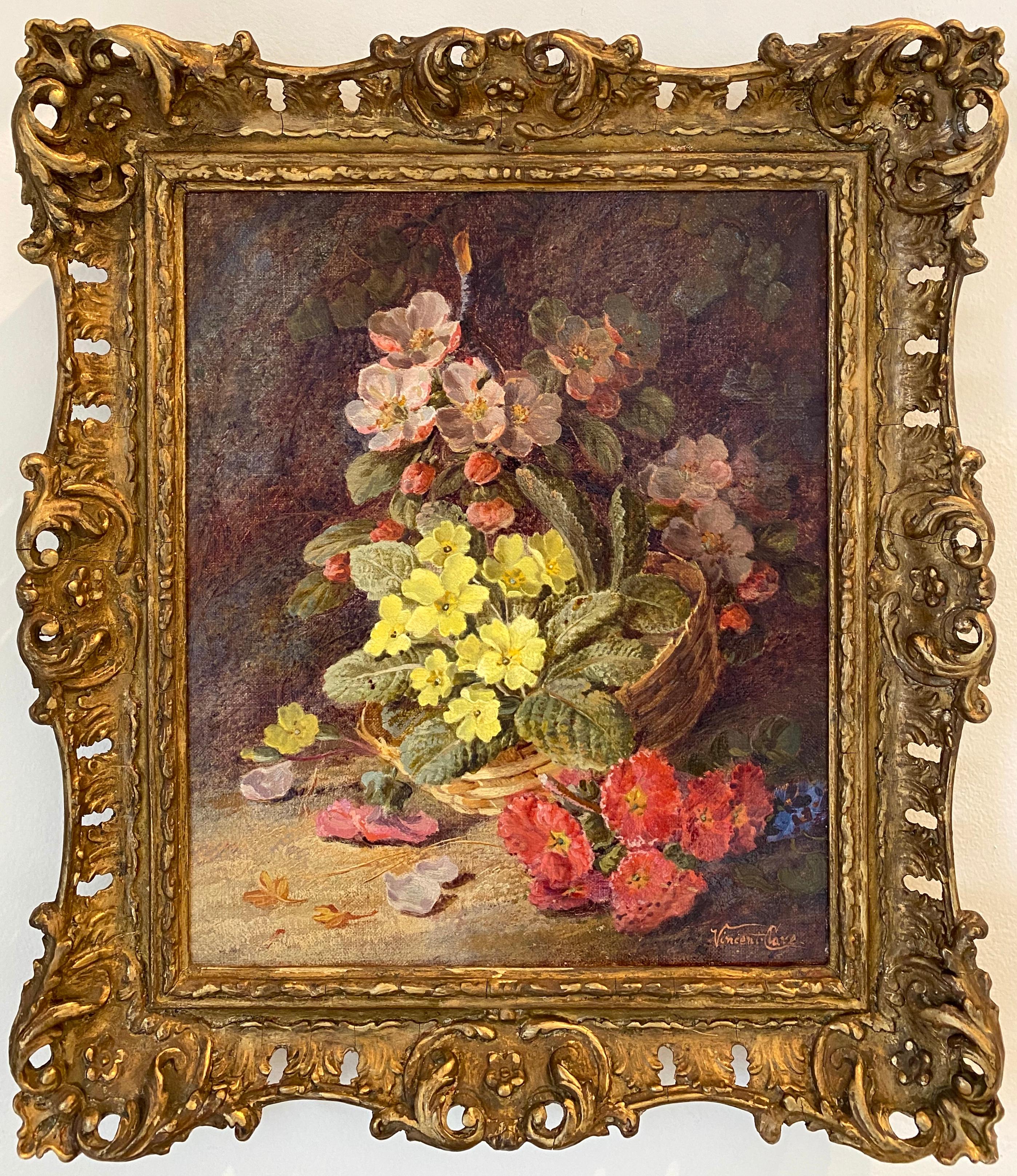 “Basket of Flowers” - Painting by Vincent Clare