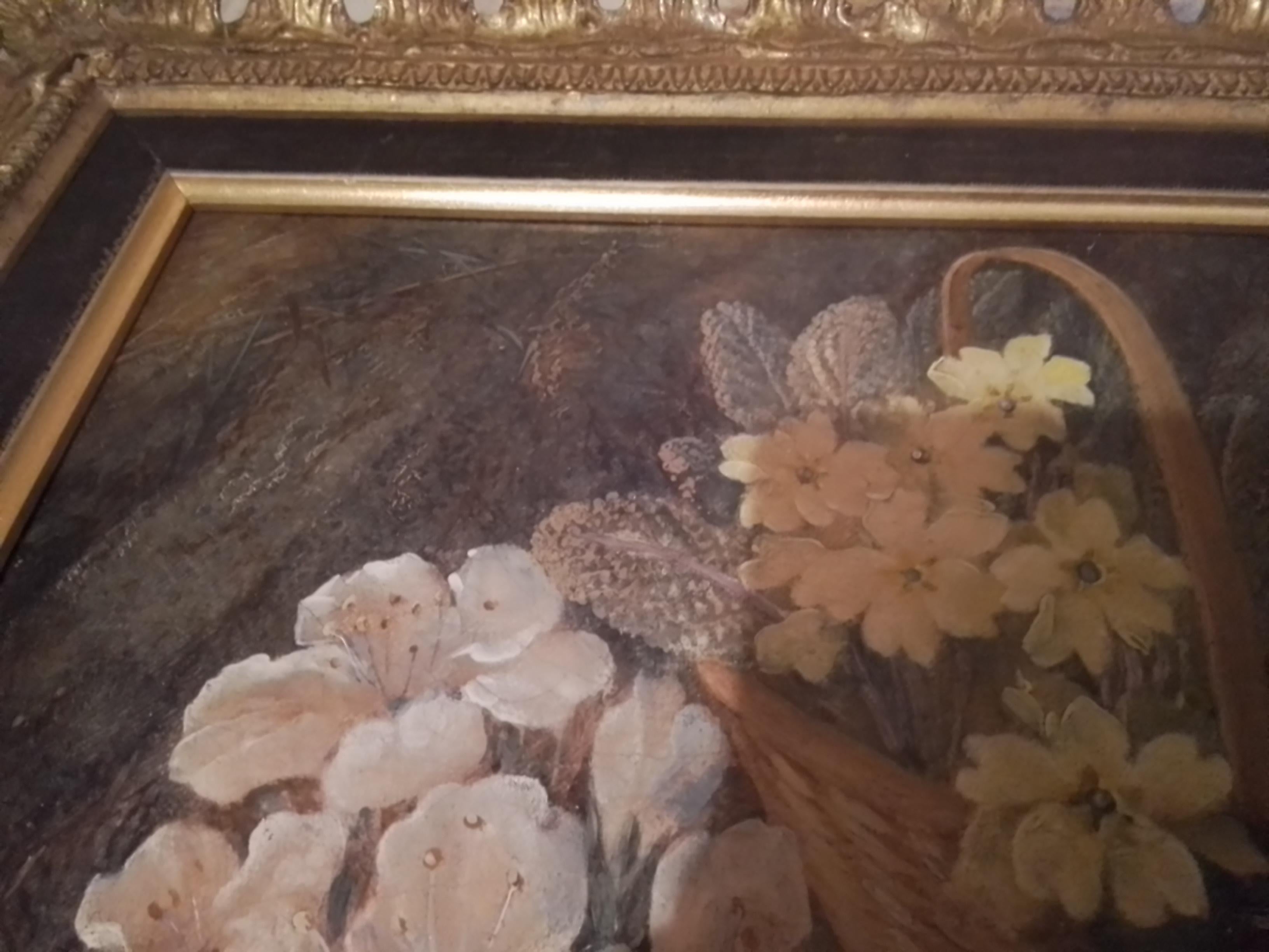 Quadro d'epoca di Vincent Clare - composizione artistica di natura morta - olio su tela. in vendita 5