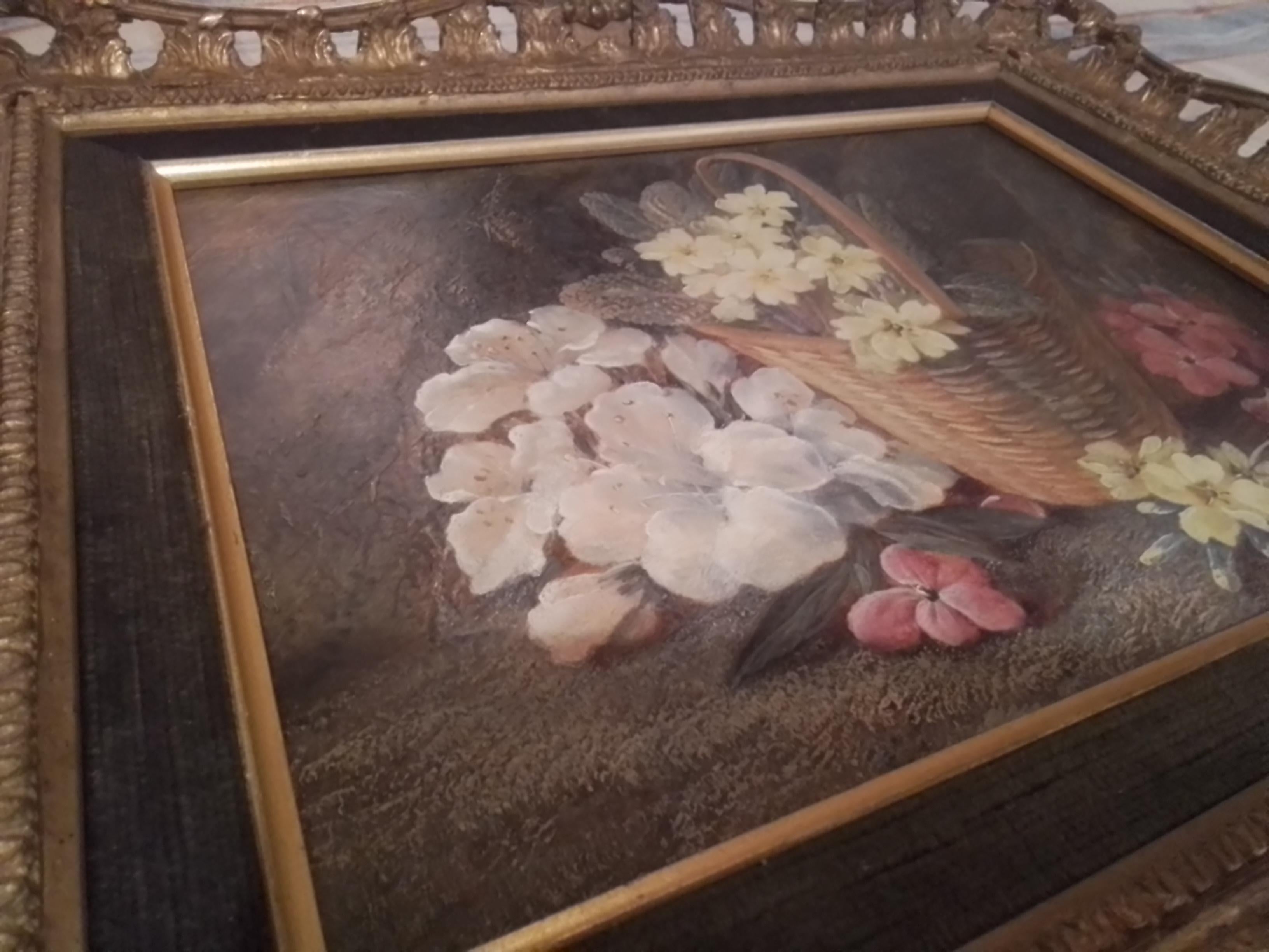 Pintura victoriana vintage de Clare Vincent - frutas y uvas en venta 3