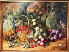 Quadro d'arte vintage di Vincent Clare - Grande composizione di frutta ad olio su tela